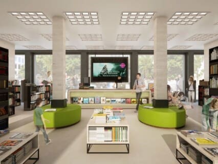 3D Visualisierung - Innenbereich Bücherladen