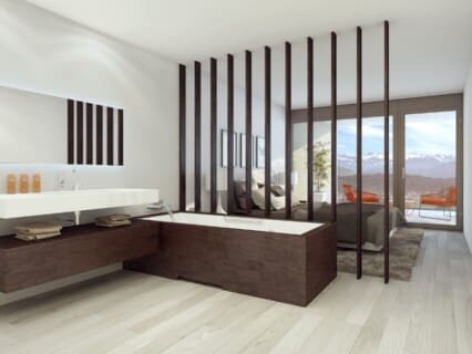 3D Visualisierung - Badezimmer und Schlafzimmer
