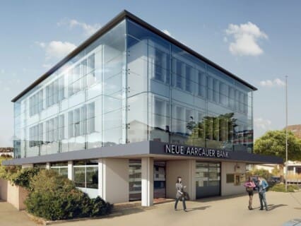 3D Visualisierung Fassade - Bank in Berikon
