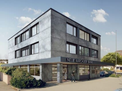 3D Visualisierung Büro Fassade - Bank in Berikon