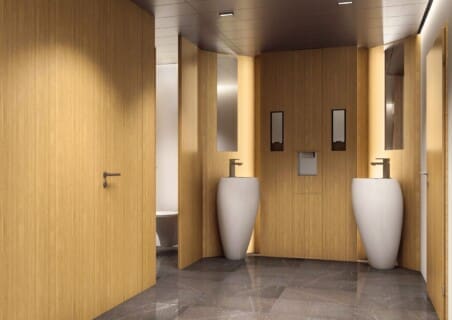 3D Visualisierung Innenraum WC Büro Gebäude