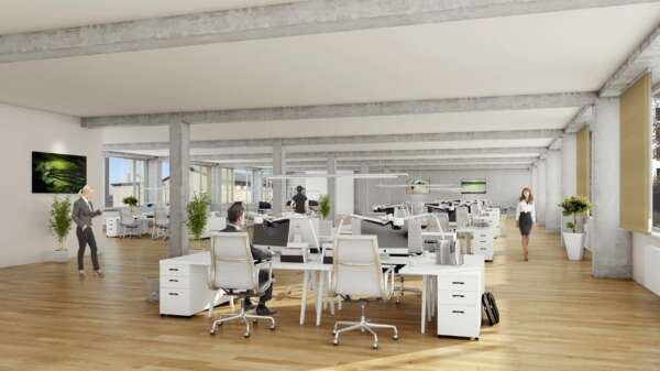 3D Visualisierung Innenraum Büroraum in Sirnach