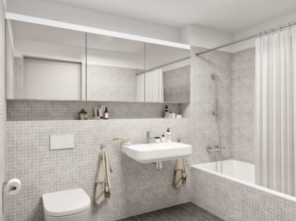 3D-Visualisierung Badezimmer Wohnung Uster