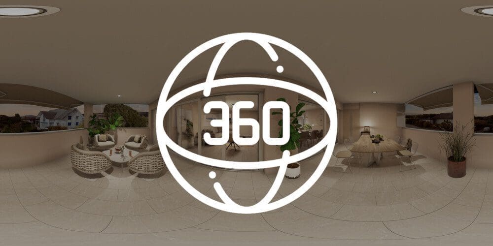 360 Visualisierung Balkon Terrasse