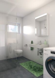 3D Visualisierung Render Badezimmer mit Dusche